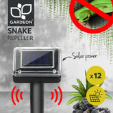 Gardeon Snake Repeller 12X Multi Pulse Ultrasonic Solar Powered Pest Repellent